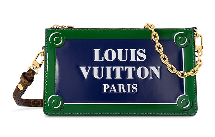 LOUIS VUITTON Lexington Pouch Blue/Green