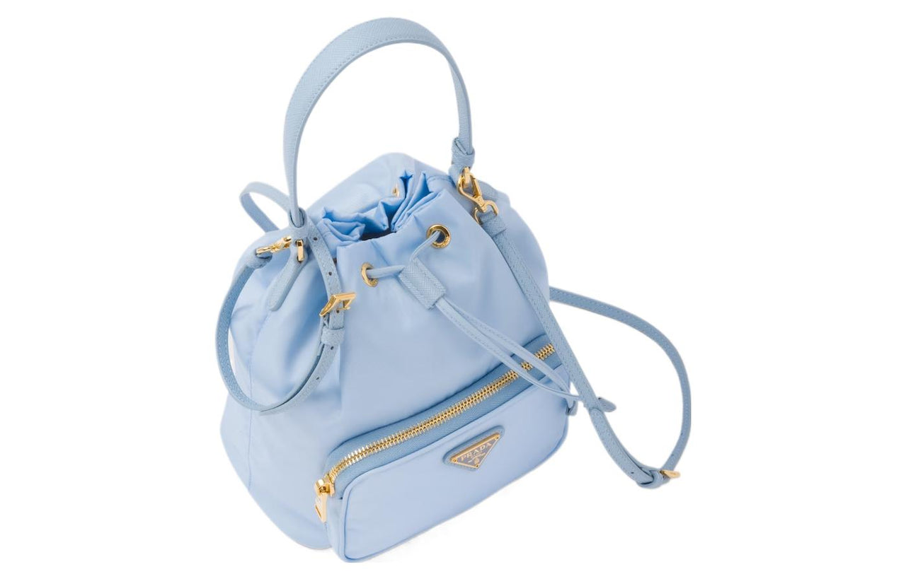 PRADA Nylon Bucket Bags Handbags Regular Women's Blue