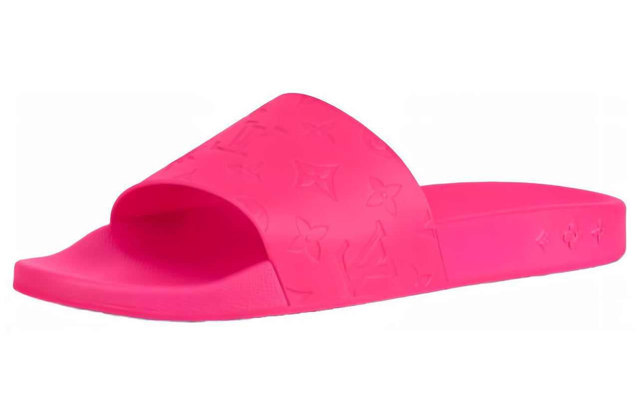 LOUIS VUITTON Waterfront Rubber Sole Slide Slippers Men's Pink