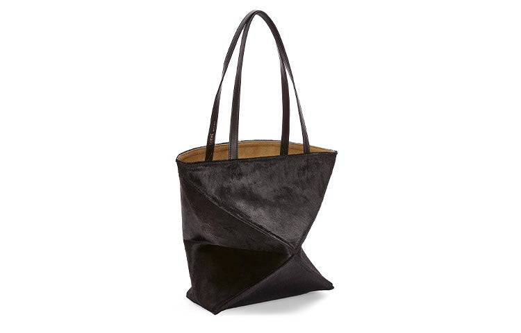 LOEWE Cowhide Tote Bag, Shopping Bag, Shoulder Bag, Handbag Medium Size Women's Black