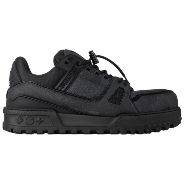 LOUIS VUITTON Trainer Maxi 2025 Spring And Summer Men's Collection Low-Top Skateboard Shoes Men's Black