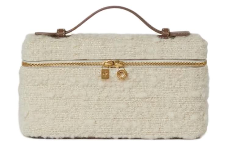 Loro Piana ExtraPocket Wool Shoulder Bag Crossbody Bag Handbag Regular Unisex White With Stone Color Accents