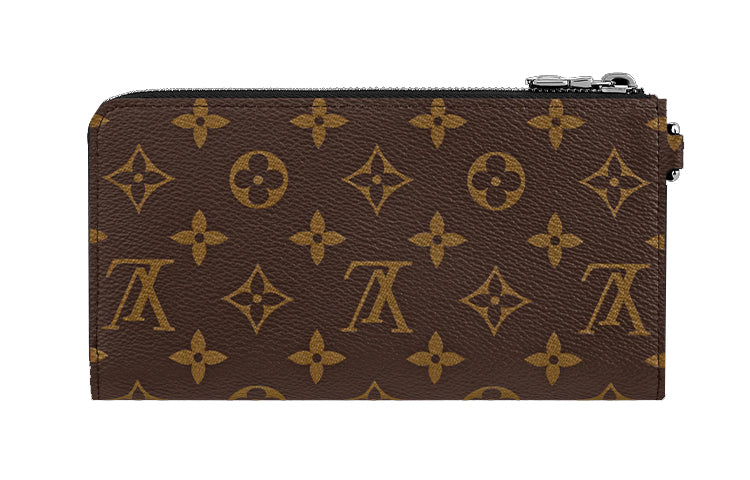 LOUIS VUITTON Zippy Coated Canvas Wallets Handbags Clutches Regular Men's Brown/Black