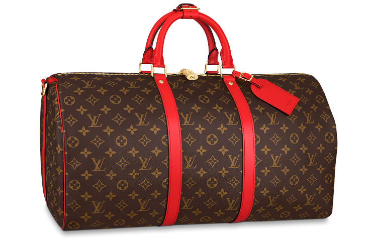 LOUIS VUITTON Keepall Canvas Epi Leather Trim Monkey Bag Portable Travel Bag Unisex