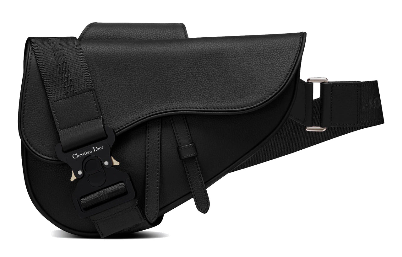 DIOR Saddle Grain Touch Cow Leather Saddle Bag, Shoulder Bag, Crossbody Bag, Sling Bag Men's Black