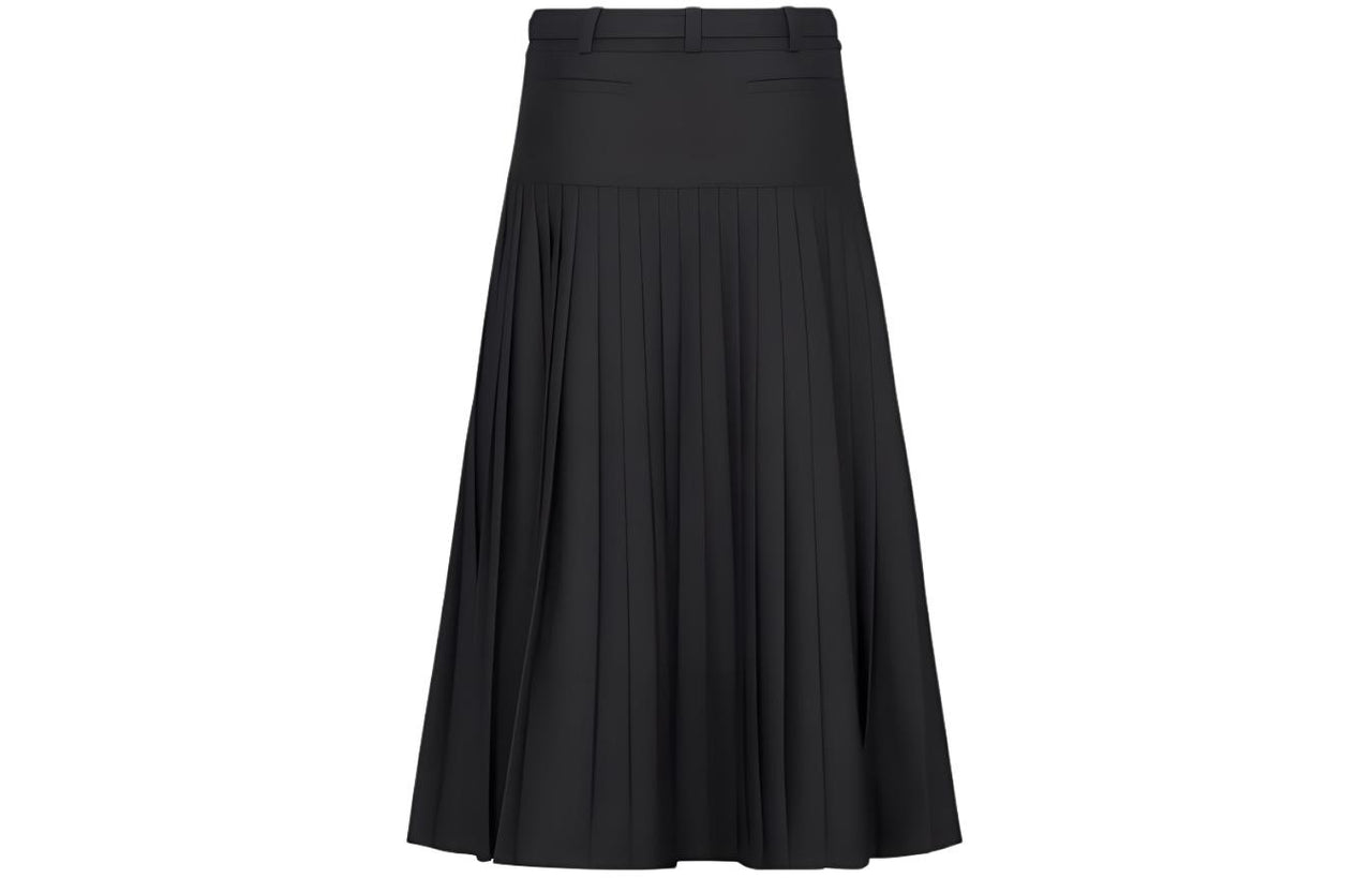 DIOR SS24 Casual Long Skirt Women's Black