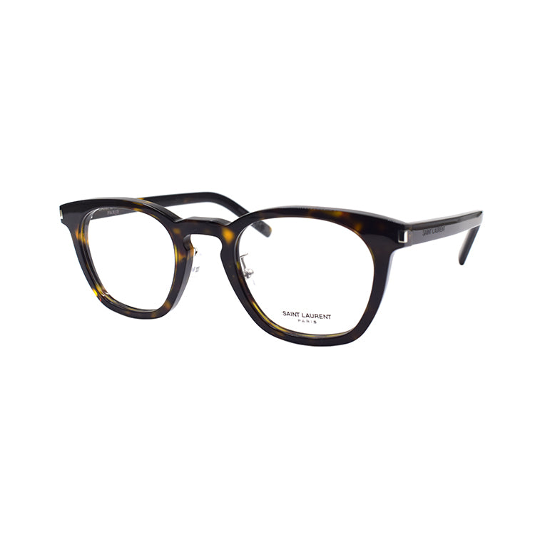 SAINT LAURENT Plate Frame Irregular Shape Eyeglass Frames Unisex Tortoiseshell