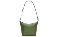 LOEWE Cubi Soft Smooth Cow Leather Messenger Bag, Shoulder Bag, Crossbody Bag Trumpets Men's Forest Green