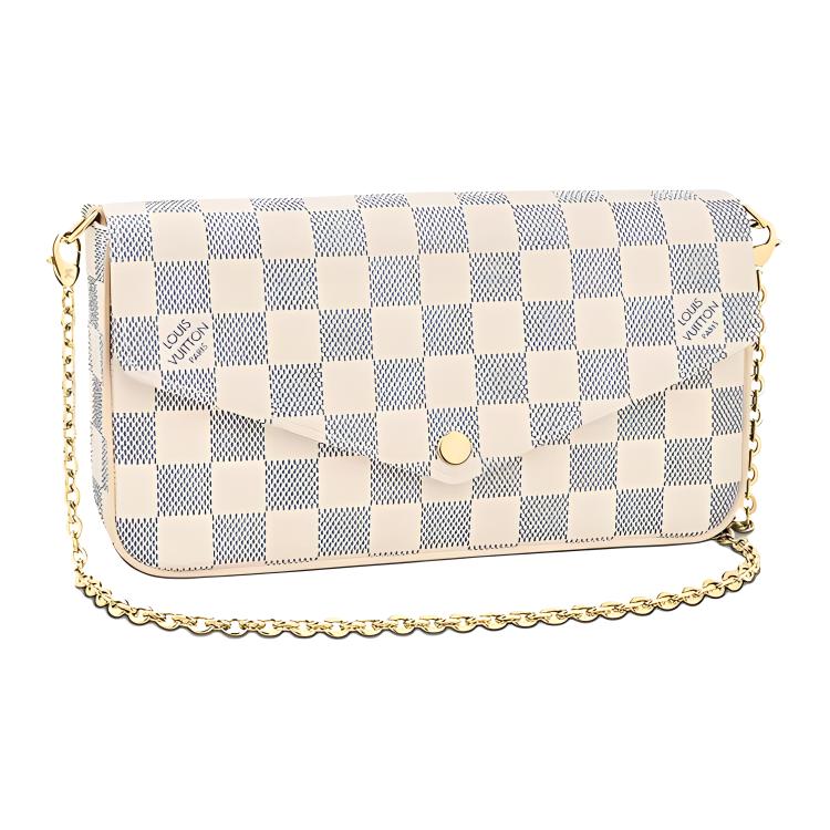 LOUIS VUITTON Coated Canvas Cow Leather Patchwork 3-in-1 Chain Bag Handbag Shoulder Bag Crossbody Bag Women's White