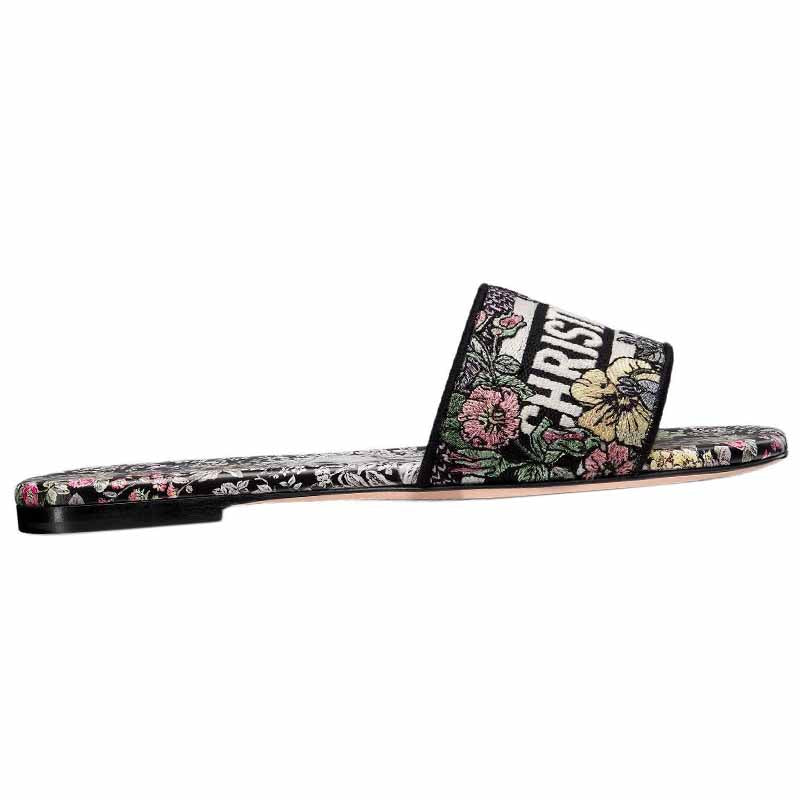 DIOR Dway Abrasion-Resistant Slide Slippers Women's Black