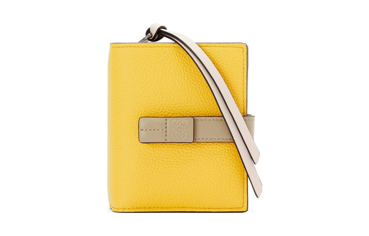 LOEWE Soft Grained Calfskin Wallet Women's Yellow