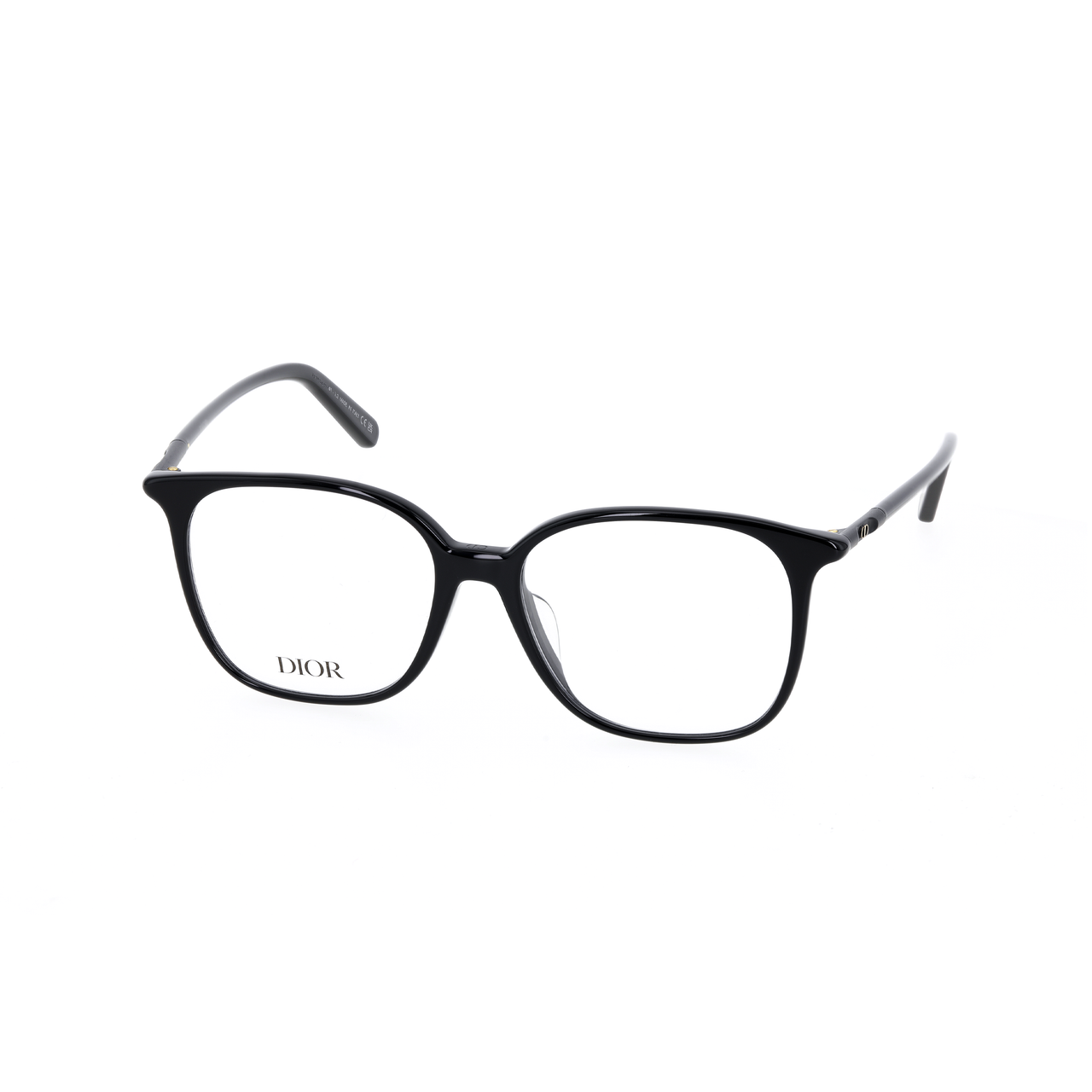 DIOR Plate Frame Irregular Shape Eyeglass Frames Unisex Black