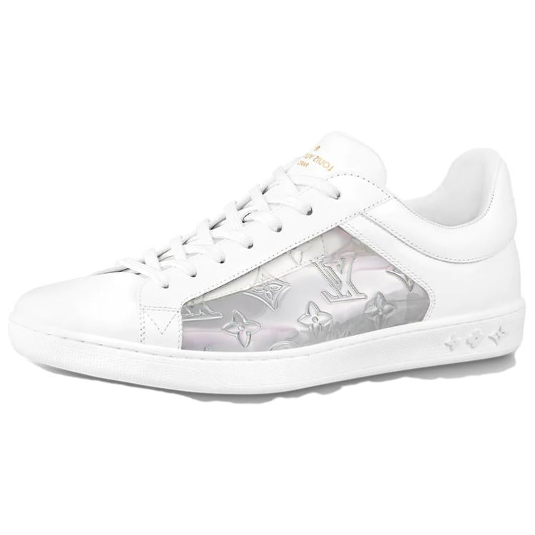 LOUIS VUITTON Luxembourg Low Top Stylish Skateboarding Shoes Men's White