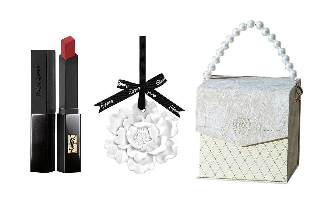 SAINT LAURENT Small Black Stripes 302 Square Tube 1966 Lipsticks Matte Brightening Complexion No Makeup Look