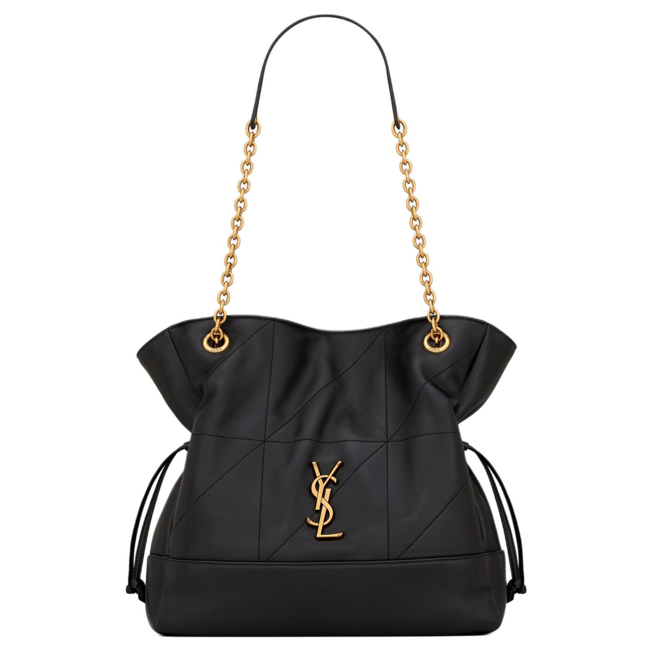 SAINT LAURENT Jamie Lambskin Tote Bag Shopping Bag Handbag Shoulder Bag Small Size Women's Black