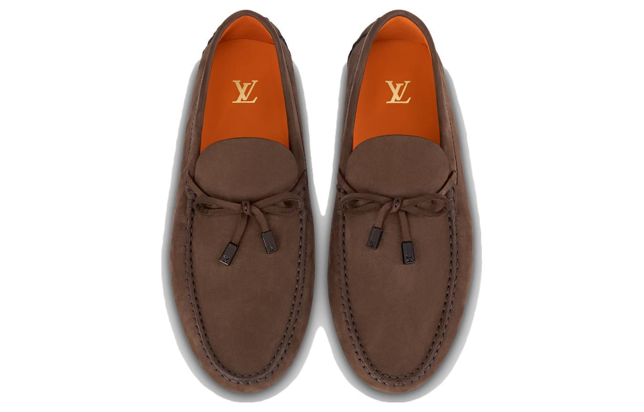 LOUIS VUITTON Lv Driver Moccasins Shoes 'Brown With Black'