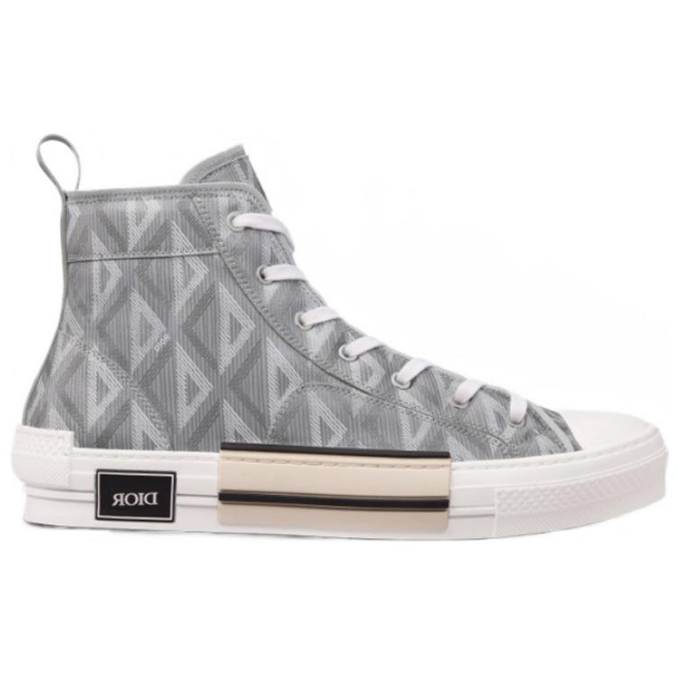 DIOR B23 High Top Gray Cd Diamond