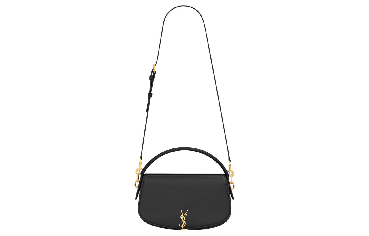 SAINT LAURENT Calfskin Shoulder Bag, Crossbody Bag, Handbag Women's Black