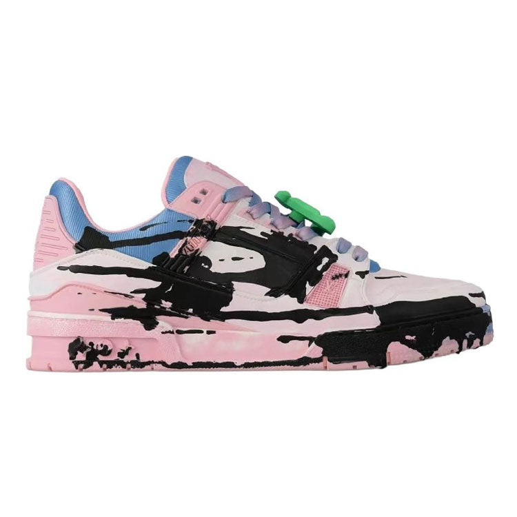 LOUIS VUITTON Trainer Low-Top Skateboard Shoes Unisex Pink Blue