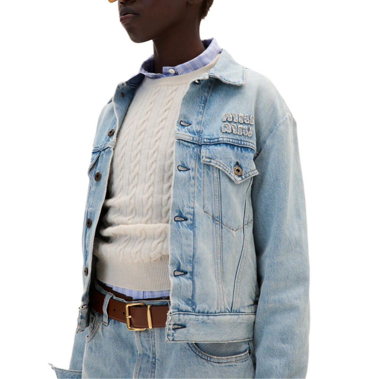 MIU MIU Button Up Denim Jacket
