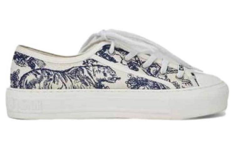 DIOR Walk'n'Dior Platform Shoes Low Top Stylish Skateboarding Shoes Women's Blue