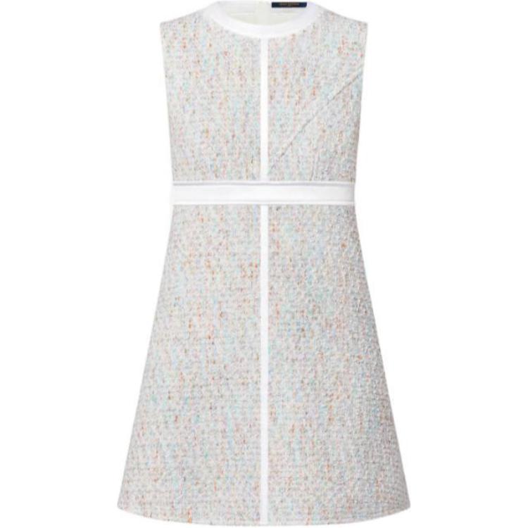 LOUIS VUITTON Summer Stardust SS22 Sleeveless Dress Women's Silver