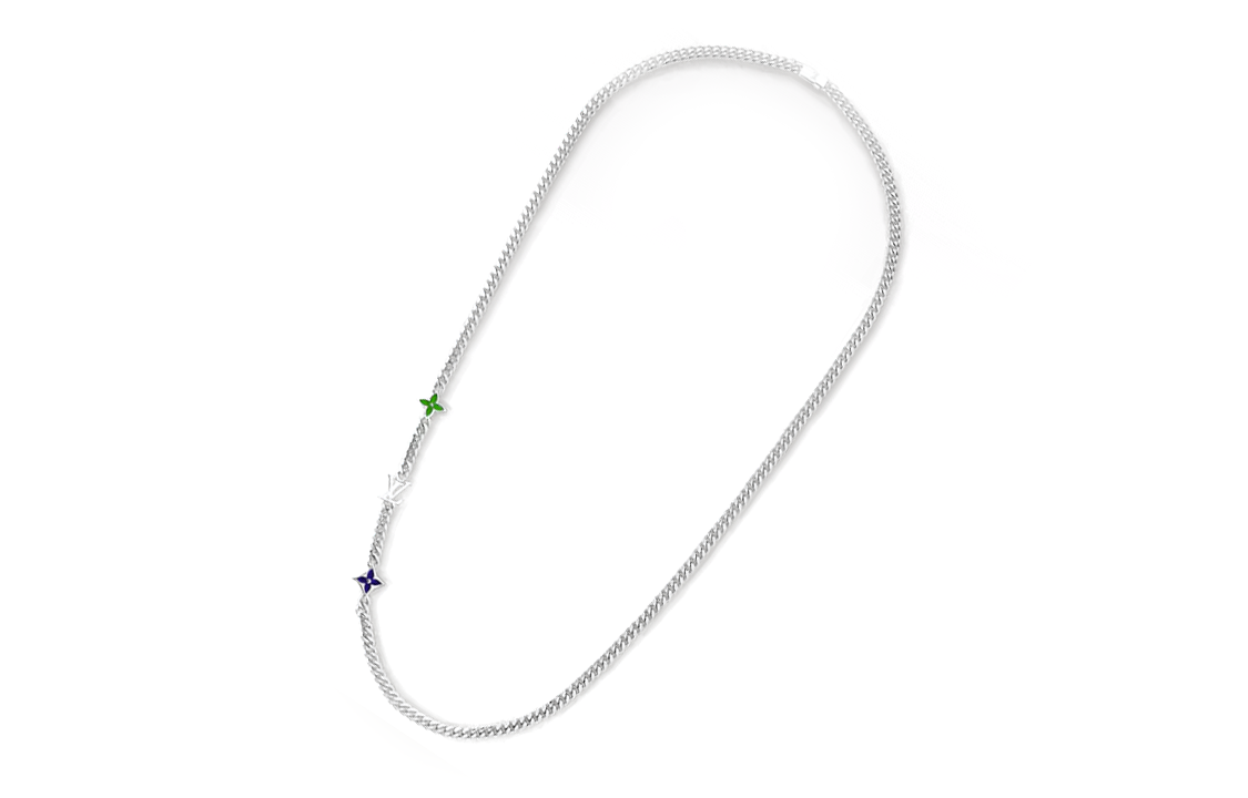 LOUIS VUITTON Brass Necklaces Unisex Silver