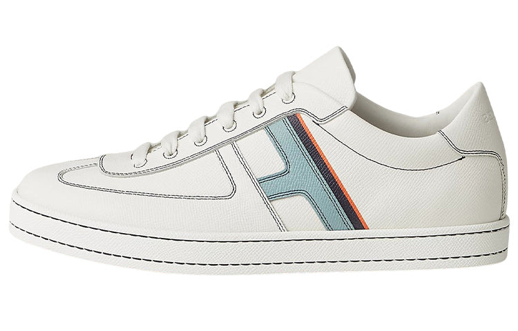 HERMES Boomerang Low-Top Stylish Skateboarding Shoes Men's White