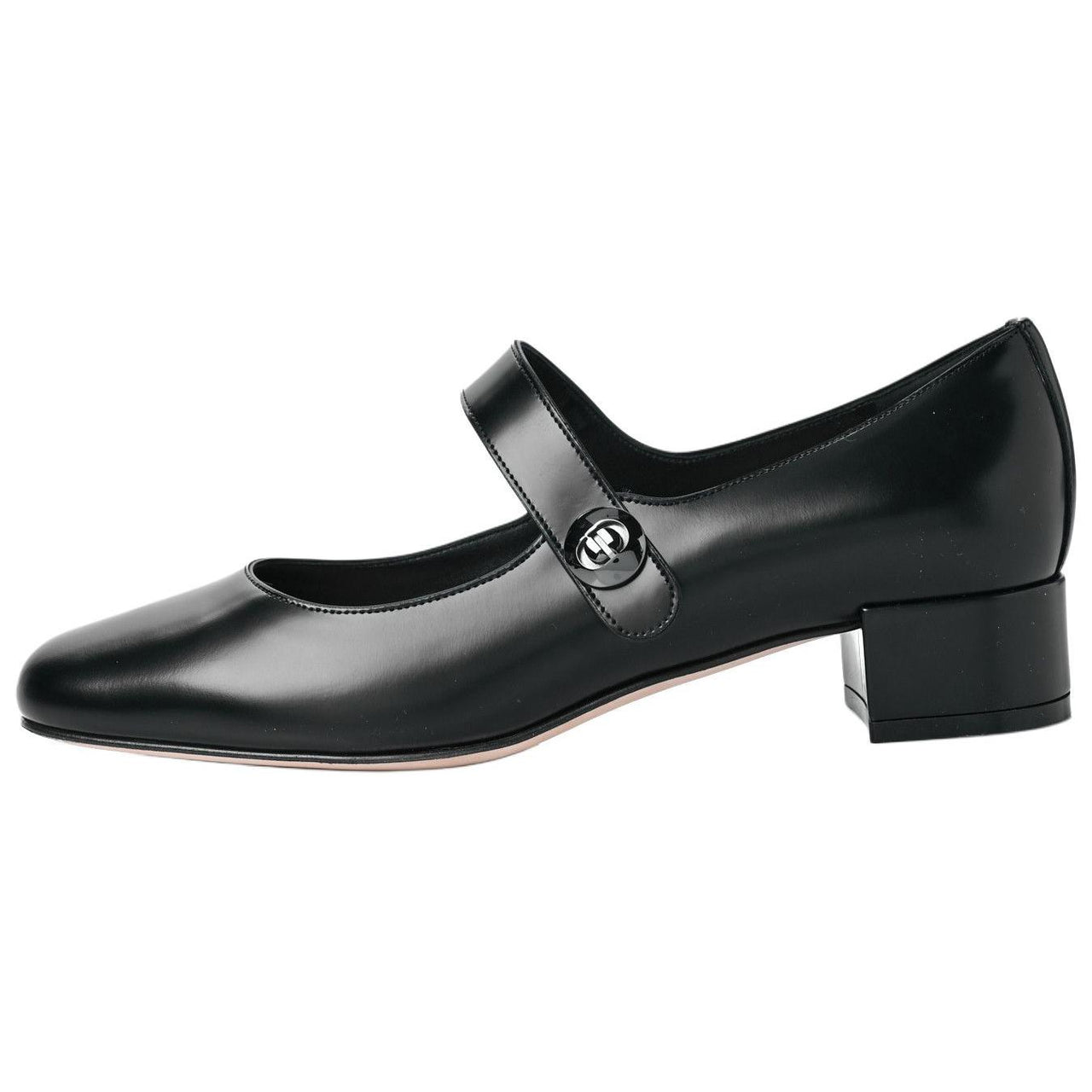 DIOR Block Heel Mary Jane Shoes 3cm Women's Black