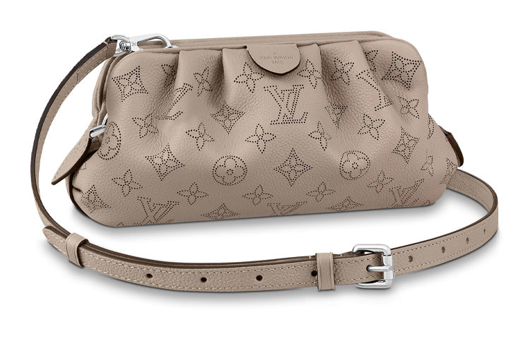 LOUIS VUITTON Scala Pouch Mini Mahina Perforated Galet Gray