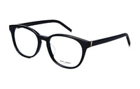SAINT LAURENT Plate Frame Oval Eyeglass Frames Women's Black