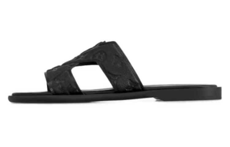 LOUIS VUITTON Oasis Rubber Sole Slide Slippers Men's Black