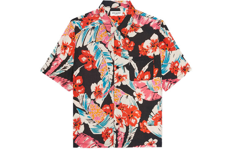 SAINT LAURENT Hawaiian Print Shirt