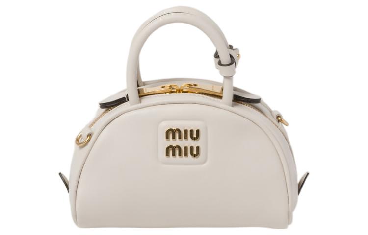 MIU MIU Leather Shoulder Bag, Crossbody Bag, Handbag Women's White