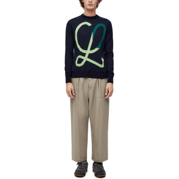 LOEWE L Intarsia Wool Sweater