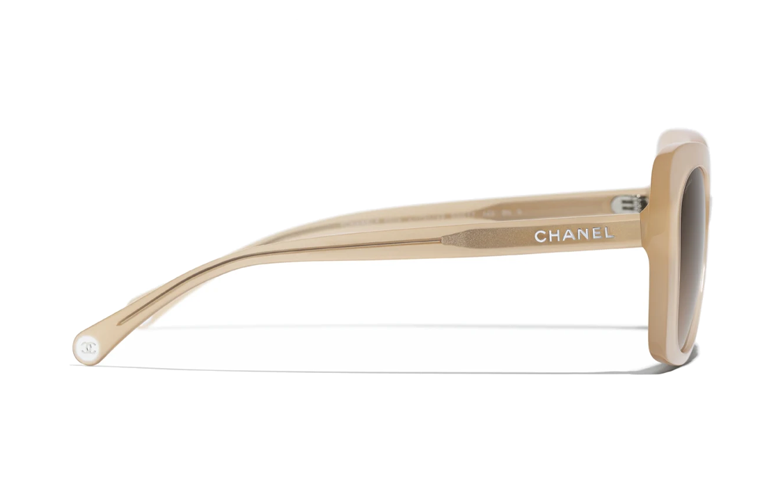 CHANEL Sunglasses Unisex Dark Beige
