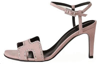 HERMES Heden Strap Sandals 8cm Women's Light Pink