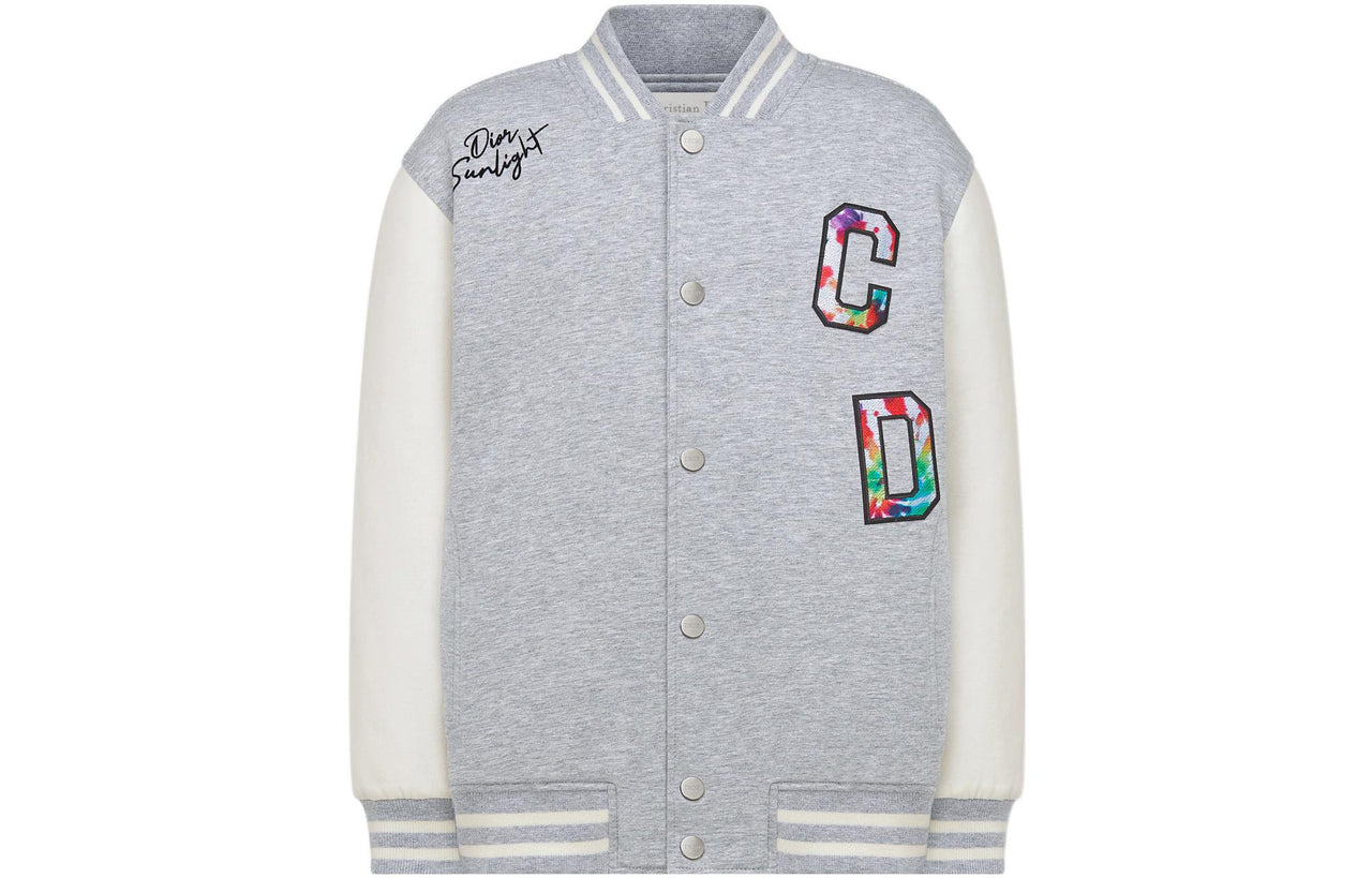 DIOR Dior Quarterly New Products FW22 Baseball Jacket Gray Kids'