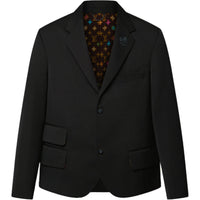 LOUIS VUITTON Embroidered Signature Wool Tailored Jacket
