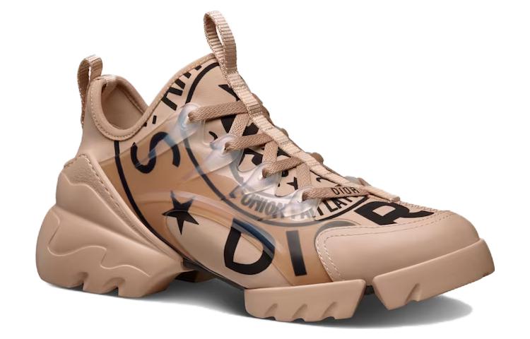 DIOR D Connect Low Top Casual Shoes Women's Nude