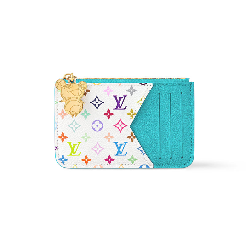 LOUIS VUITTON X Takashi Murakami Romy Card Holder Kabira Blue/White Multicolored