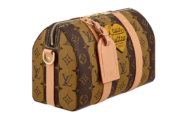 LOUIS VUITTON X Nigo City Keepall Monogram Stripes Brown