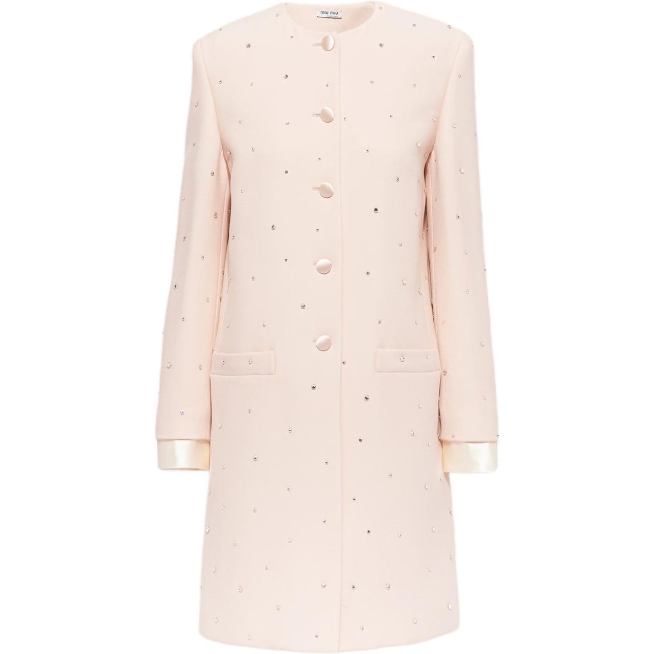MIU MIU Coats Women's Egg White Stone Color