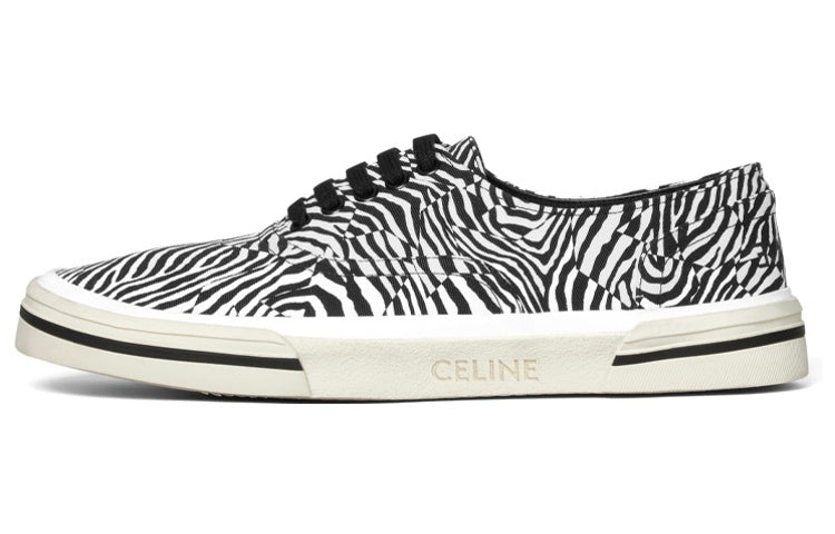 CELINE Low Top Stylish Skateboarding Shoes Men's Black White