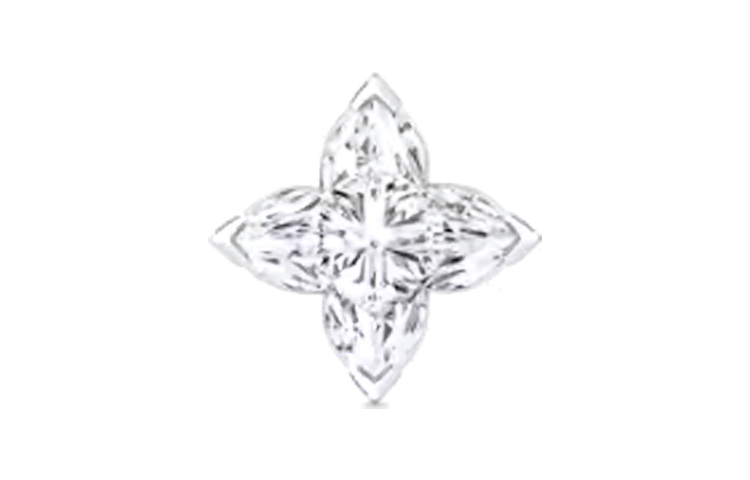 LOUIS VUITTON Lv Diamonds Stud Lv Monogram Star Cut - Per Unit