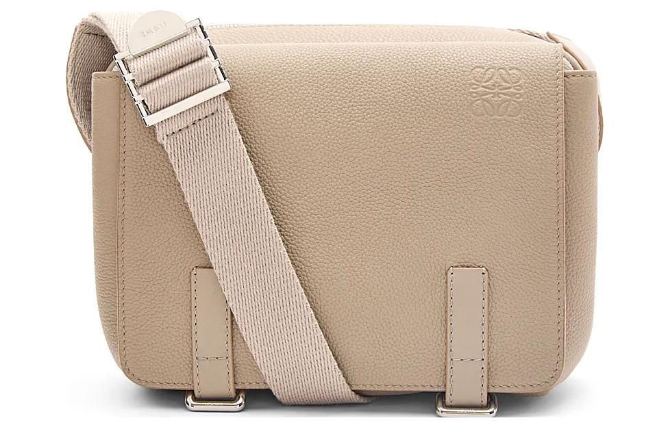 LOEWE Soft Grain Cow Leather Messenger Bag, Shoulder Bag, Crossbody Bag Extra Small Men's Sand