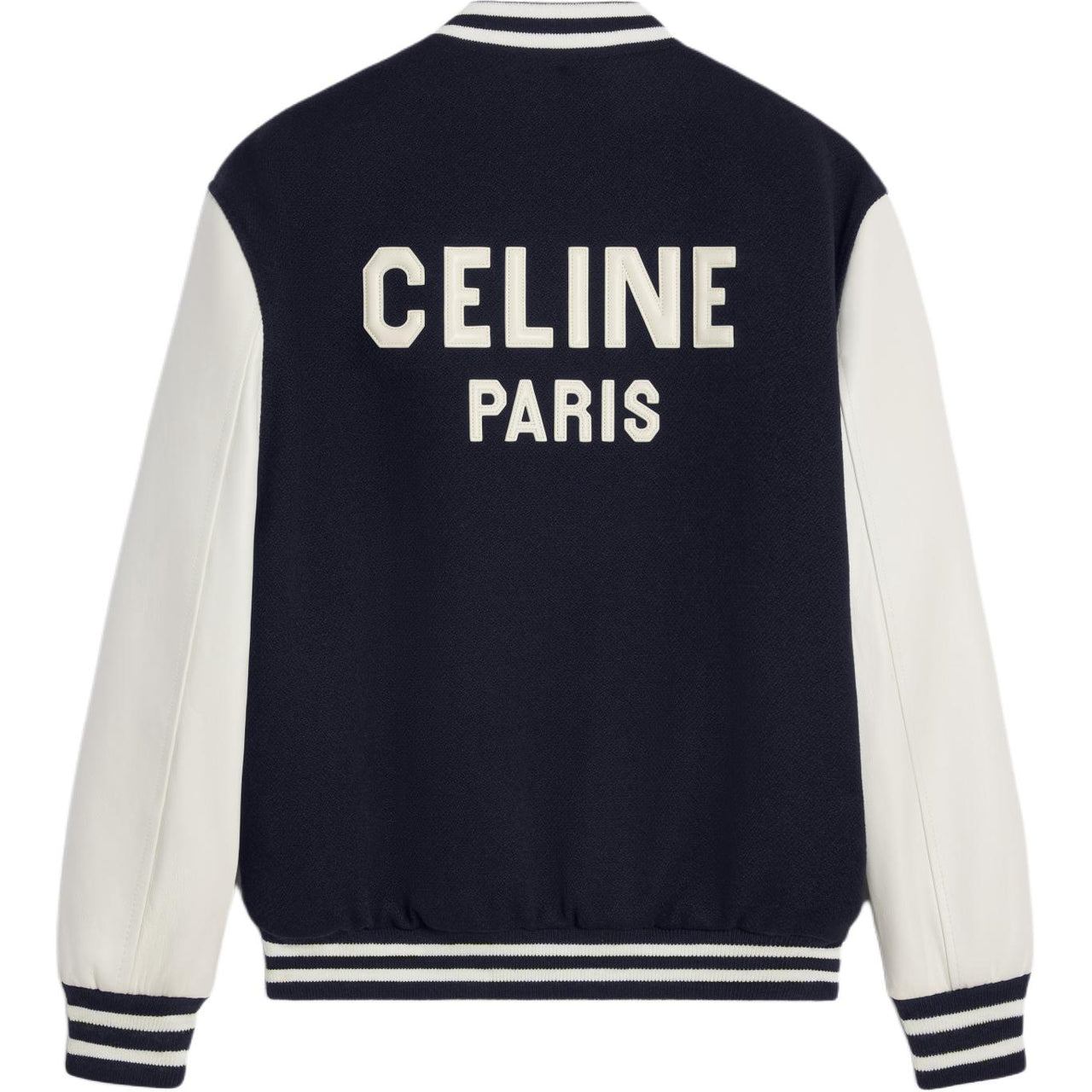 CELINE Teddy Varsity Jacket In Textured Wool