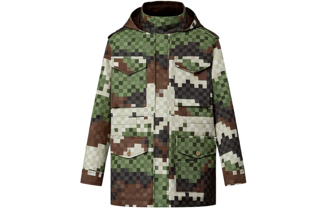 LOUIS VUITTON Cotton Damier Damoflage Parka