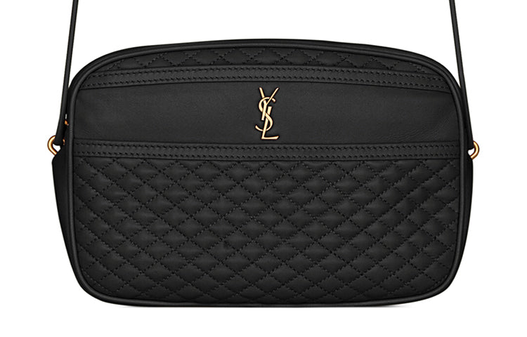 SAINT LAURENT Leather Shoulder Bag Women's Black