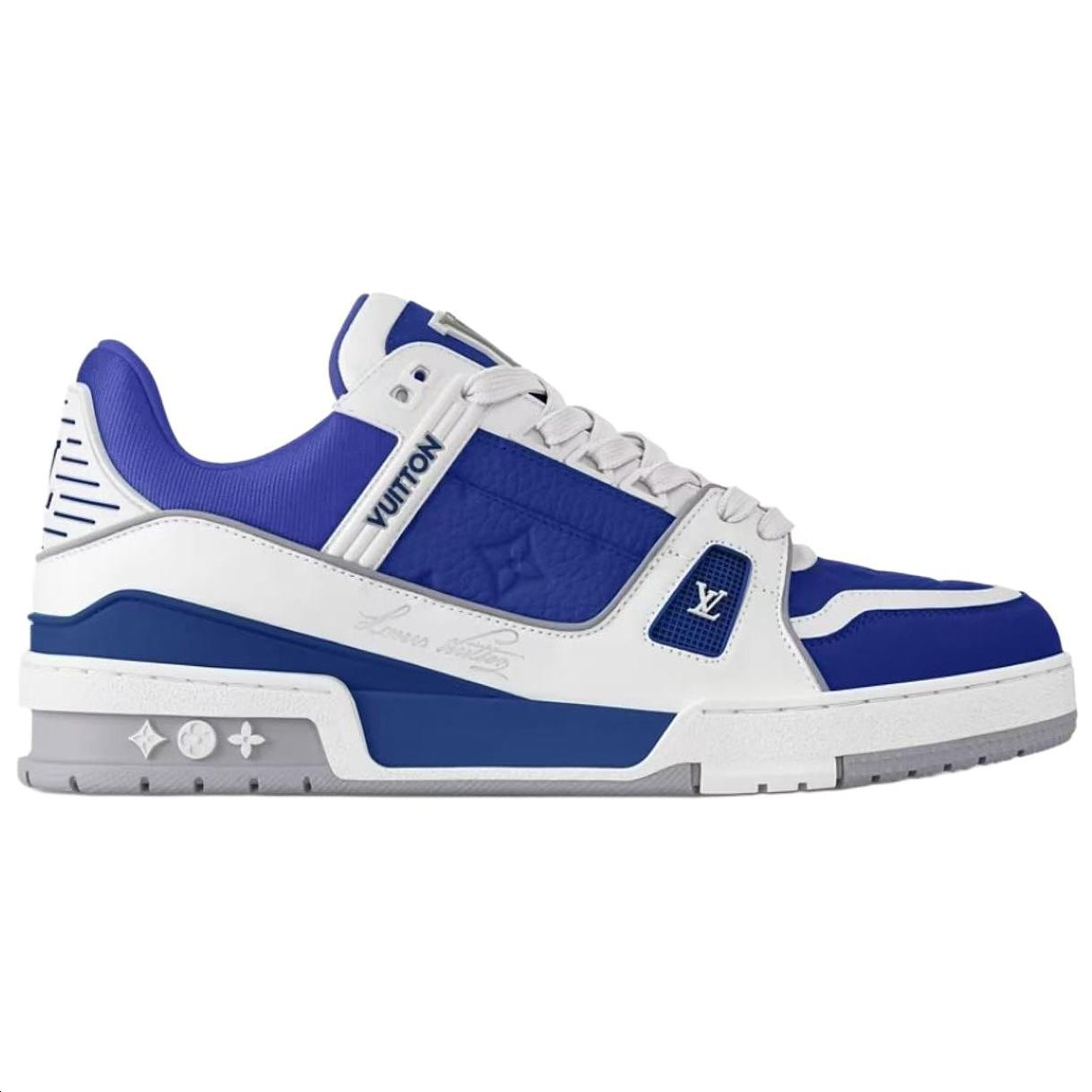 LOUIS VUITTON Trainer Low-Top Skateboard Shoes Men's Blue